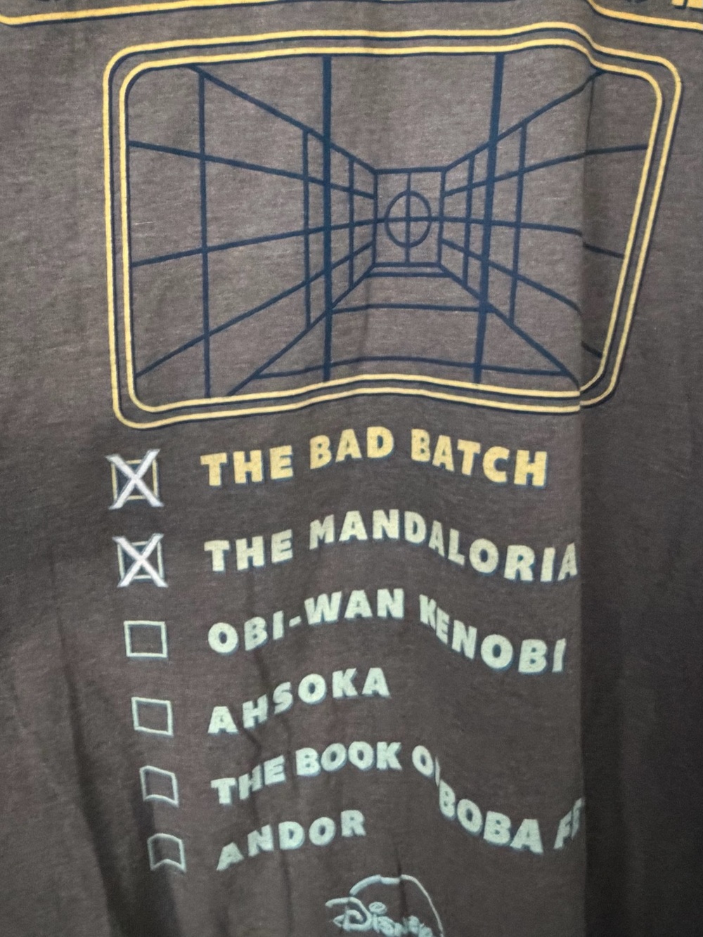 Disney Star Wars 'The Bad Batch' Graphic Tee - Brown with Blue & Yellow Print